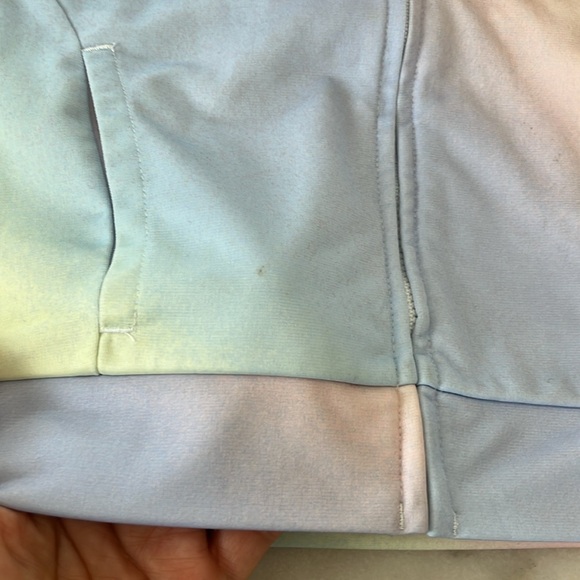 Adidas Sz 2 Toddler  Girls 2-Pc Iridescent-Print Tricot Unicorn Pastel Tracksuit - Picture 6 of 16